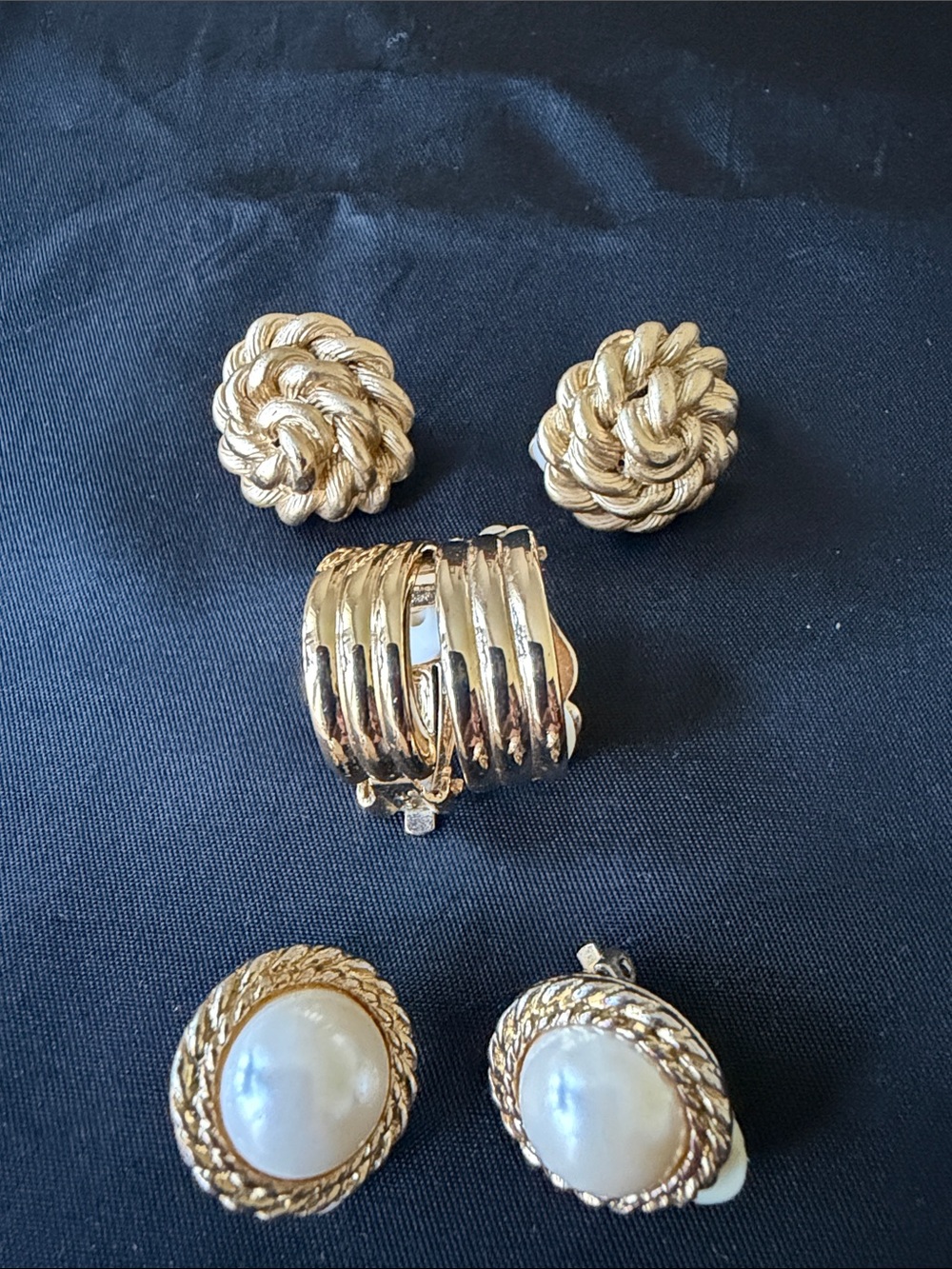 Clip earrings 3pair